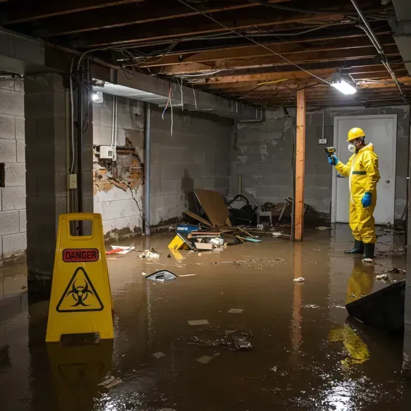 Flooded Basement Electrical Hazard in Masonville, KY Property