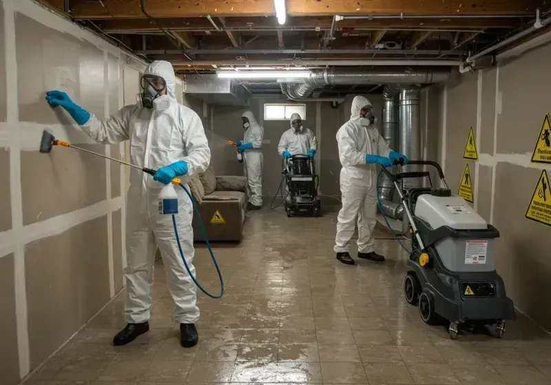 Basement Moisture Removal and Structural Drying process in Masonville, KY